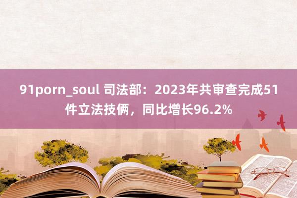 91porn_soul 司法部：2023年共审查完成51件立法技俩，同比增长96.2%