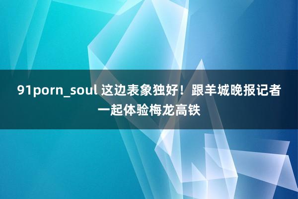 91porn_soul 这边表象独好！跟羊城晚报记者一起体验梅龙高铁