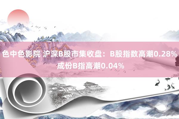 色中色影院 沪深B股市集收盘：B股指数高潮0.28% 成份B指高潮0.04%