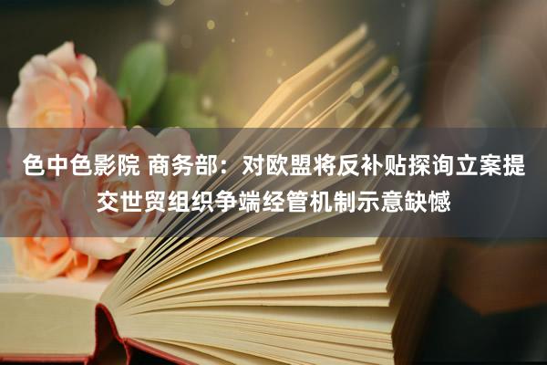 色中色影院 商务部：对欧盟将反补贴探询立案提交世贸组织争端经管机制示意缺憾