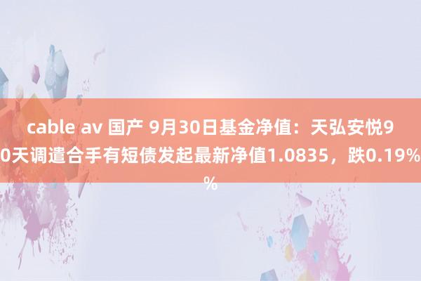 cable av 国产 9月30日基金净值：天弘安悦90天调遣合手有短债发起最新净值1.0835，跌0.19%