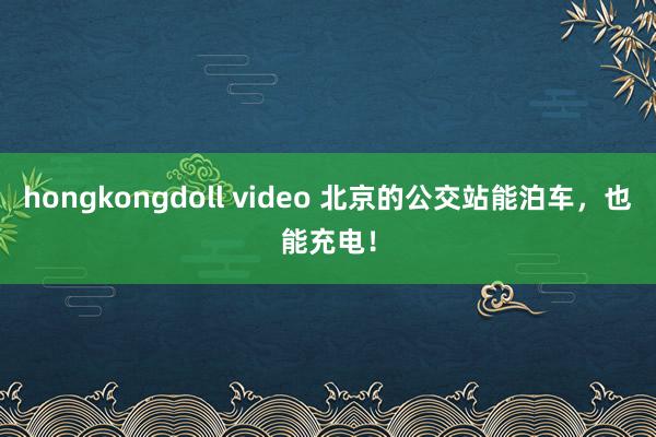 hongkongdoll video 北京的公交站能泊车，也能充电！