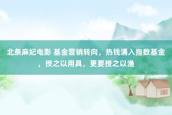 北条麻妃电影 基金营销转向，热钱涌入指数基金，授之以用具，更要授之以渔