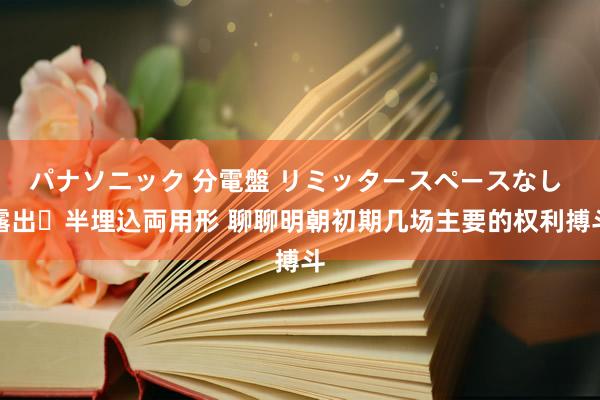 パナソニック 分電盤 リミッタースペースなし 露出・半埋込両用形 聊聊明朝初期几场主要的权利搏斗