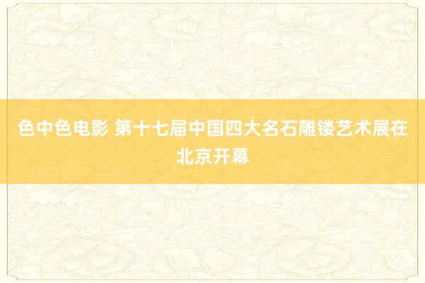 色中色电影 第十七届中国四大名石雕镂艺术展在北京开幕