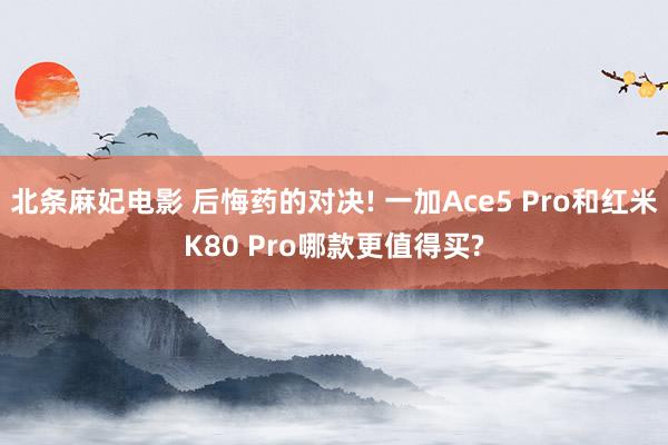 北条麻妃电影 后悔药的对决! 一加Ace5 Pro和红米K80 Pro哪款更值得买?