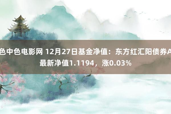 色中色电影网 12月27日基金净值：东方红汇阳债券A最新净值1.1194，涨0.03%