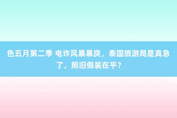 色五月第二季 电诈风暴暴戾，泰国旅游局是真急了，照旧假装在乎？