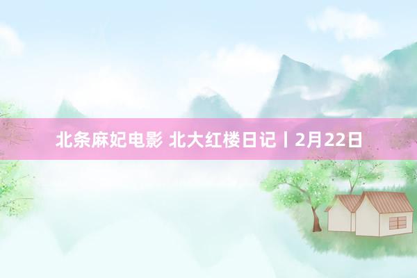 北条麻妃电影 北大红楼日记丨2月22日